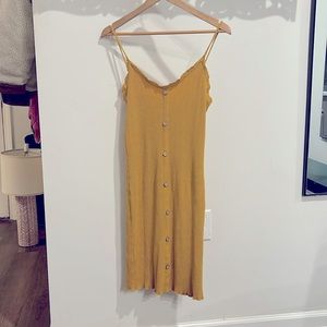 Xl yellow ribbed body con dress